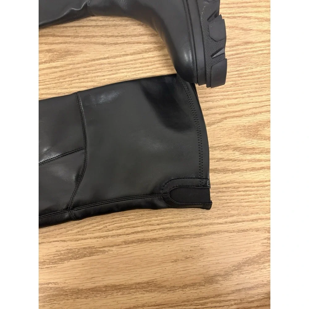 Black Platform Over-the-Knee Boots Chunky Sole Gothic Punk High Heel 8.5
